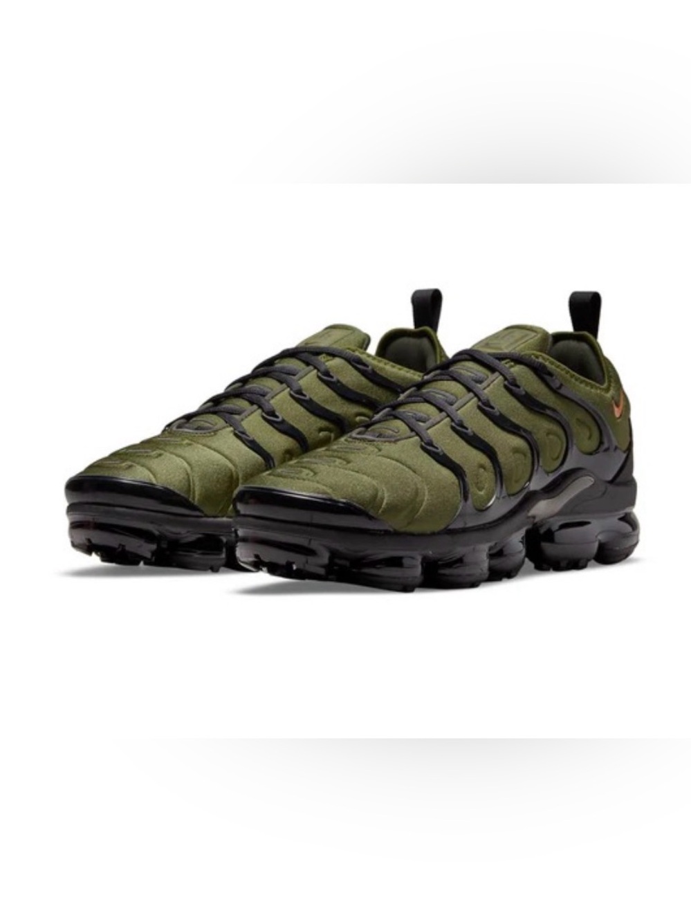 Black Men's Sneakers with Olive Green Upper